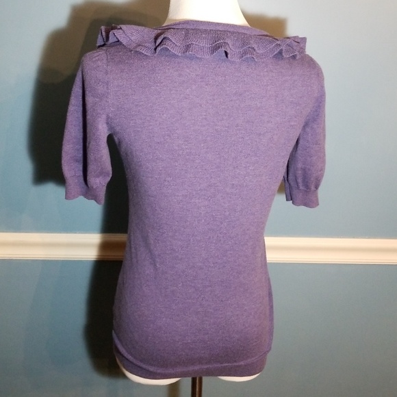 Banana Republic Light Purple Ruffle Sweater M - Picture 4 of 4